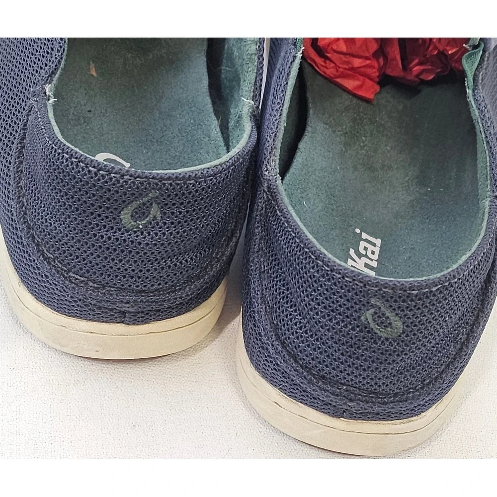 OluKai Nohea Mesh Mens 9 Dark Blue Slip On‎ Shoes 10188-DGDG Casual